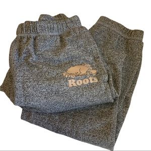 EUC Roots Canada Heathered Grey Joggers Sweatpants size XS